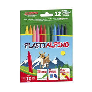 Imagen de Caja de 12 pinturas de diferentes colores ALPINO Plastialpino.