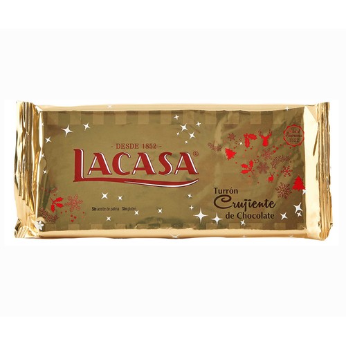LACASA Turrón crujiente de chocolate con leche 150 g.