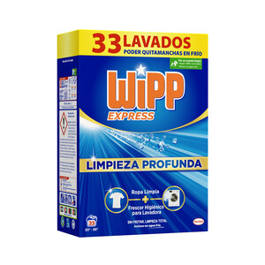 WIPP EXPRESS Detergente en polvo WIPP EXPRESS 33 dosis.