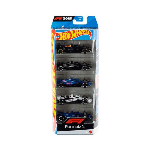 Pack de 5 coches fórmula 1. HOT WHEELS