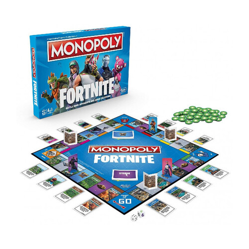 Juego de mesa de estrategia Monopoly, edición Fortnite, de 2 a 7 jugadores MONOPOLY.