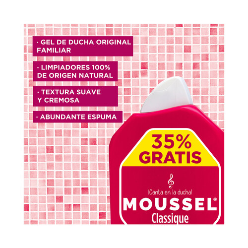 MOUSSEL Gel de baño o ducha con pH neutro MOUSSEL Classique 900 ml.