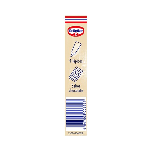 DR. OETKER Lápices pasteleros sabor chocolate, DOCTOR OETKER, caja de 59 g.