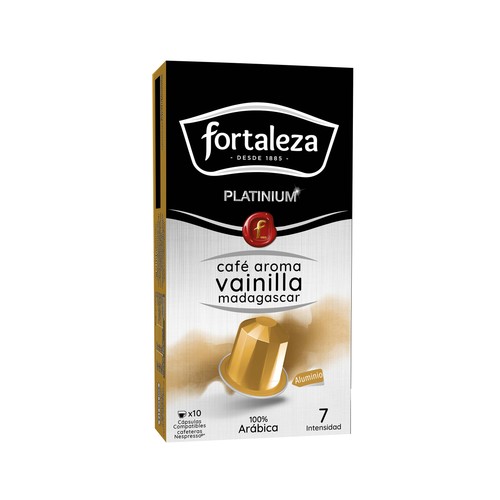 FORTALEZA PLATINIUM  Café en cápsulas aroma vainilla Madagascar I7, 10 uds.