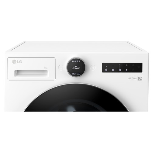 Lavadora LG F4X7009TWS 9KG, clasificación energética: A, 1400RPM, H: 85cm, A: 60cm, F: 56,5cm.