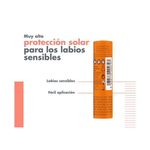 THERMALE AVÉNE Bálsamo labial hidratante y nutritivo con FPS 50+ (muy alto).