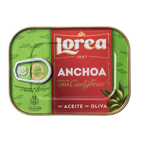 Filetes de anchoa en aceite de oliva LOREA 45 g.