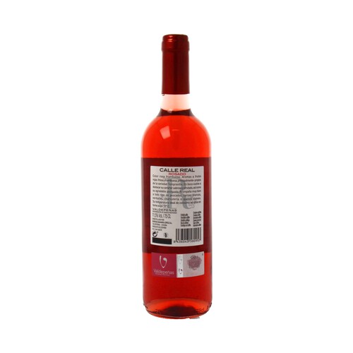 CALLE REAL  Vino rosado con D.O. Valdepeñas CALLE REAL botella de 75 cl.