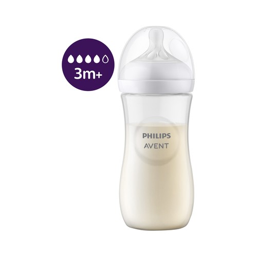 AVENT Natural response de Philips Biberón de 330 ml. con tetina flujo 4, para más de 4 meses,