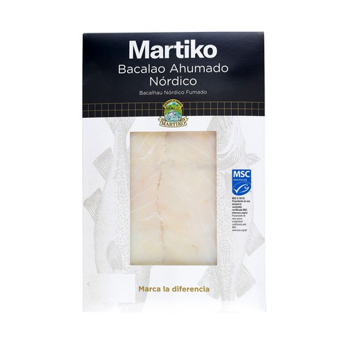 Bacalao nórdico ahumado MSC (Pesca sostenible certificada) MARTIKO 80 g.