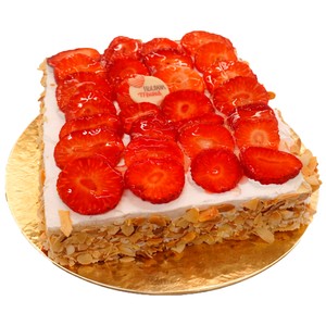 Tarta de nata con fresa Día de la Madre 1000 g.