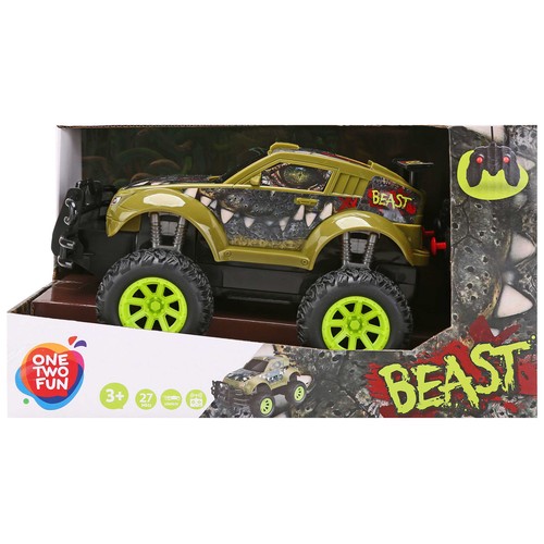 Coche R/C La Bestia 1:18. +3 años.  ONE TWO FUN ALCAMPO