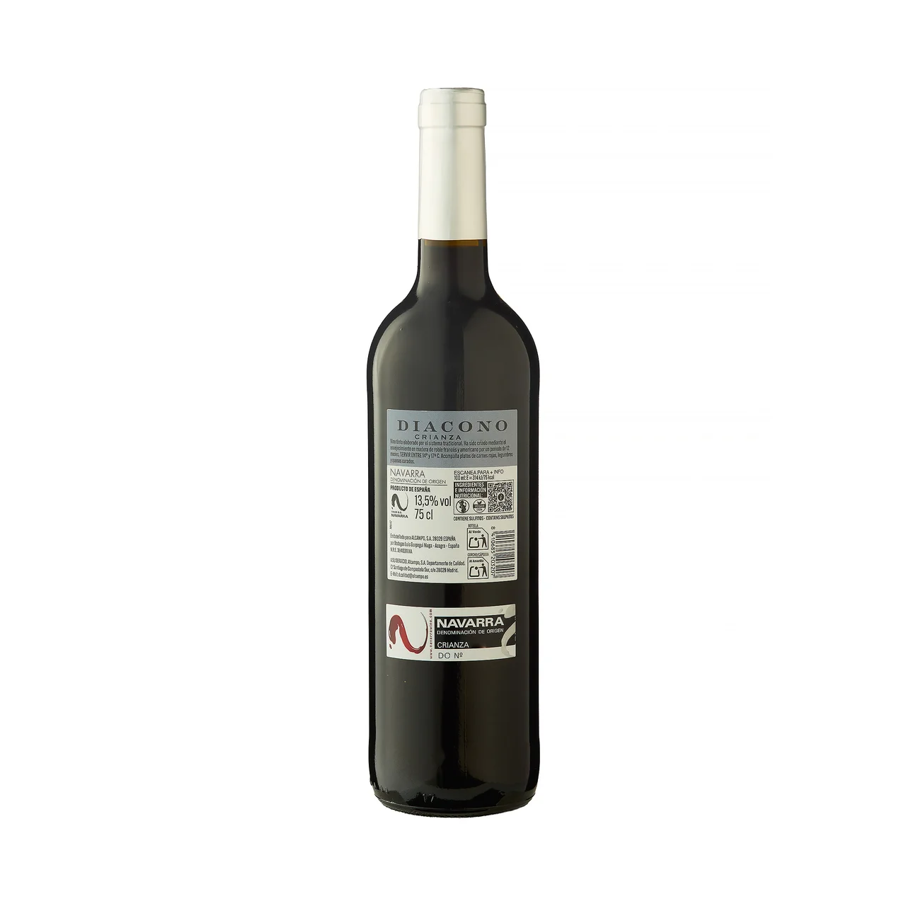 DIACONO  Vino tinto crianza con D.O. Navarra botella 75 cl.
