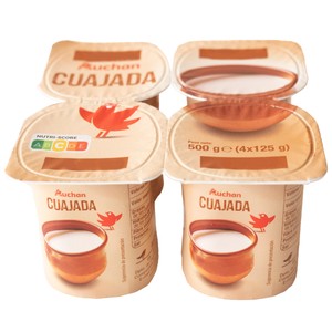 Imagen de AUCHAN Cuajada natural 4 x 125 g. Producto Alcampo
