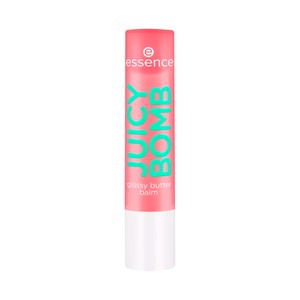 Imagen de ESSENCE Juicy bomb tono 01 One in a melon (rojo coral) Bálsamo de labios suavizante y voluminizador.