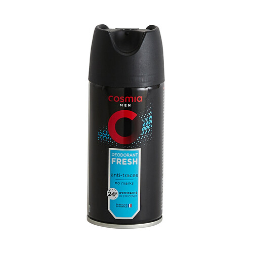 COSMIA Desodorante en spray para hombre con protección anti-transpirante hasta 24 horas COSMIA Fresh 150 ml.
