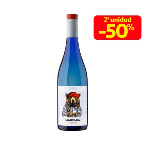 MAREMEL Vino blanco albariño con D.O. Rías baixas botella 75 cl.