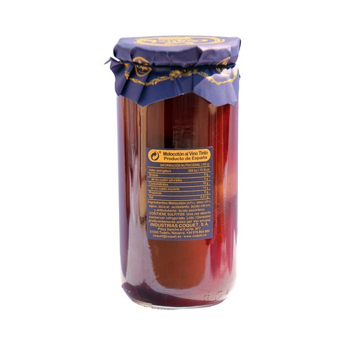 COQUET Melocotón entero al vino tinto COQUET bote 330 g.