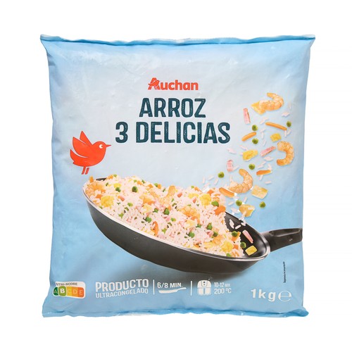 AUCHAN Arroz tres delicias 1 kg Producto Alcampo.