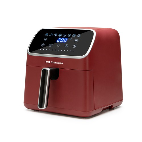 Freidora de aire 7.5L, FDA 7520, 8 programas, 1800W, color rojo, ORBEGOZO.
