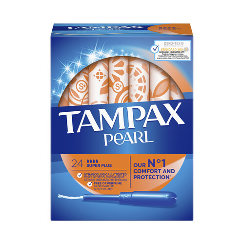 TAMPAX Tampones super plus con aplicador TAMPAX Pearl 24 uds