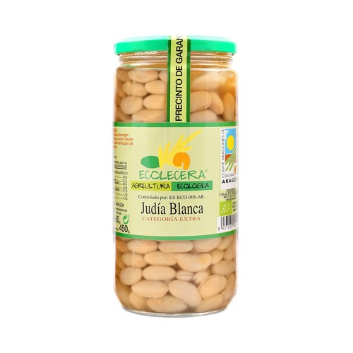 Judía blanca bote cristal ecológico ECOLECERA 425 g.