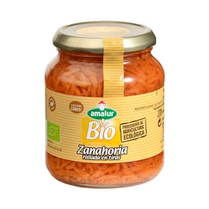 AMALUR Zanahoria de cultivo ecológico rallada en tiras AMALUR 230 g.