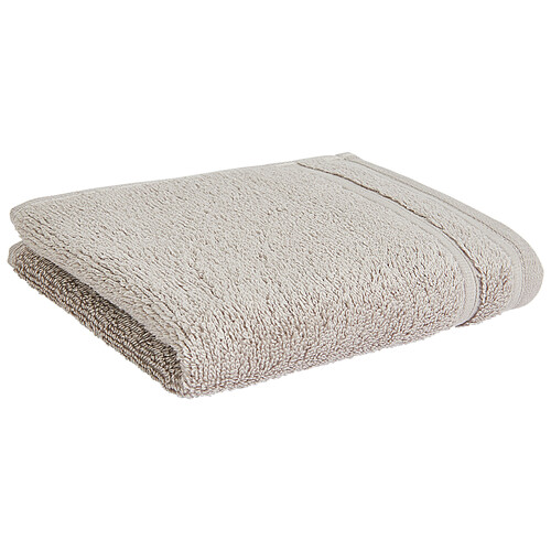 Toalla de tocador 100% algodón color gris claro, densidad de 500g/m², ACTUEL.