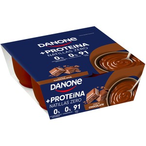 DANONE + Proteína Natillas de chocolate con alto contenido en proteínas 4 x 120 g.