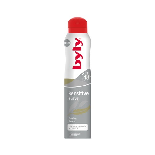BYLY Sensitive Desodorante en spray para mujer con eficacia antitranspirante hasta 48 horas 200 ml.