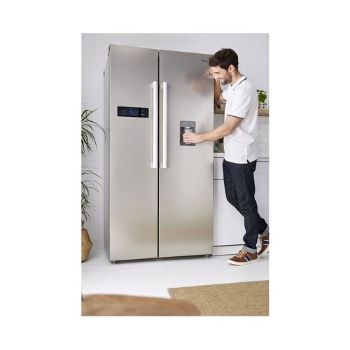 Frigorífico americano QILIVE Q.6517, No Frost, clase energética: F, H: 178,8cm, A: 89,5cm, F: 74,5cm, capacidad total: 510L, dispensador agua.