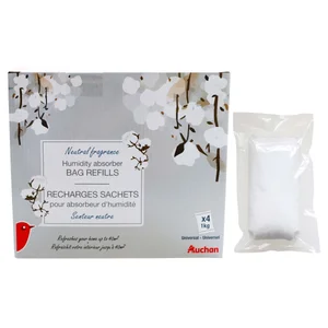 Pack de 4 recambios de absorbedor de humedad, 1kg.