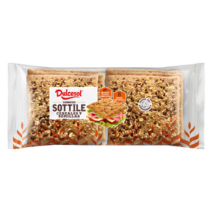 Imagen de DULCESOL Pan Sottile Pan de molde con cereales y semillas 8 uds. 310 g.