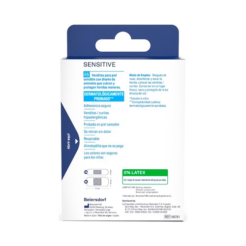HANSAPLAST Sensitive kids Apósitos adhesivos extra agradables para la piel 20 uds.