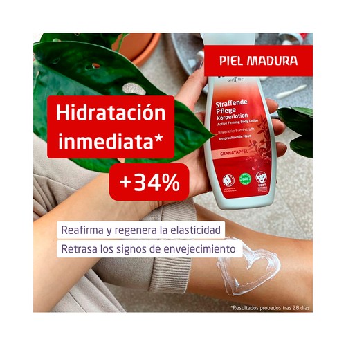 WELEDA Leche corporal reafirmante, que mejora la elasticidad, para pieles maduras 200 ml.