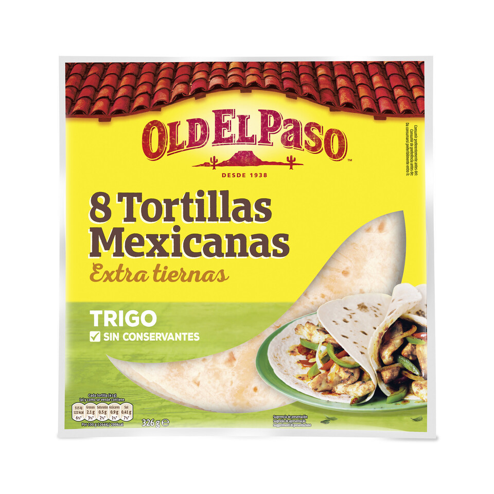 OLD EL PASO Tortillas mejicanas de trigo OLD EL PASO 320 g. Alcampo