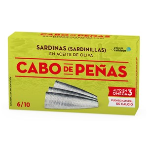 Imagen de CABO DE PEÑAS Sardinillas en aceite de oliva lata de 60 g.