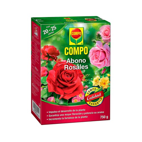 Caja de 0.75 kilos de abono granulado especial para todo tipo de rosales COMPO.