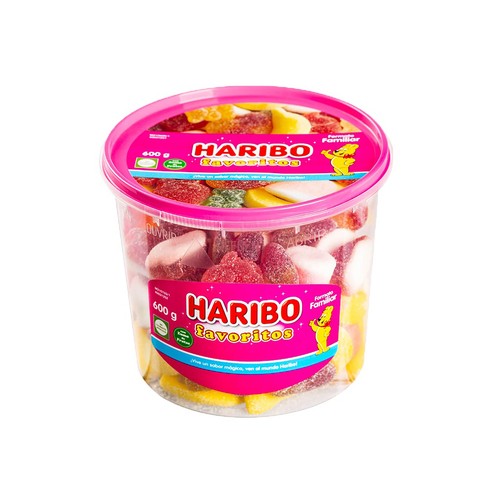 GOLOSINA BLANDA FAVORITOS AZUC HARIBO MAXI BOX  600 G