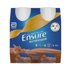 ENSURE Nutrivigor Complemento nutricional para adultos, listo para beber con sabor a chocolate 4 x 220 ml.
