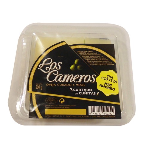 LOS CAMEROS Queso oveja curado en cuñitas LOS CAMEROS 200 g.