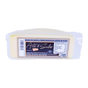 ARTE&SABOR Queso mezcla semicurado con aceite de oliva 375 g.