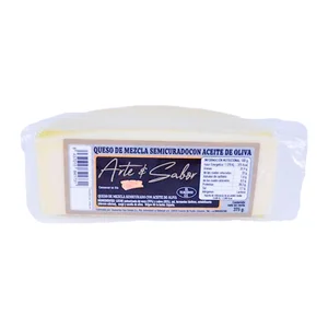 ARTE&SABOR Queso mezcla semicurado con aceite de oliva 375 g.