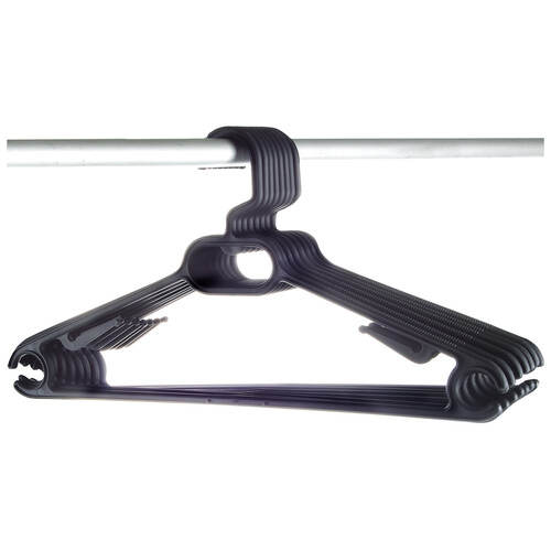 Pack de perchas de plástico, colores surtidos Alcampo