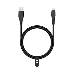 Imagen de Cable USB A a USB lightning QILIVE 600184377, longitud 1,2 metros, color negro.