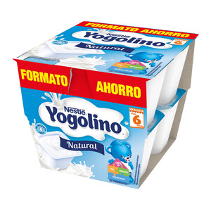 YOGOLINO Postre lácteo sabor natural, especial para ñiños desde 6 meses YOGOLINO de Nestlé 8 x 100 g.