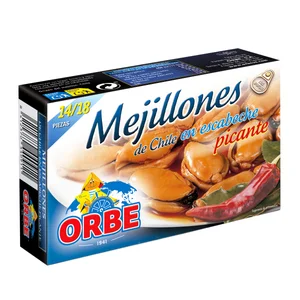 ORBE mejillones en escabeche picante 14/18 piezas 69 g