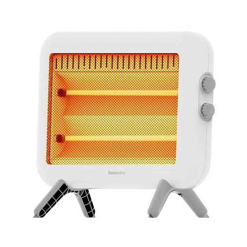 Estufa de cuarzo SELECLINE, 1000W, 2 niveles de calor, termostato regulable..