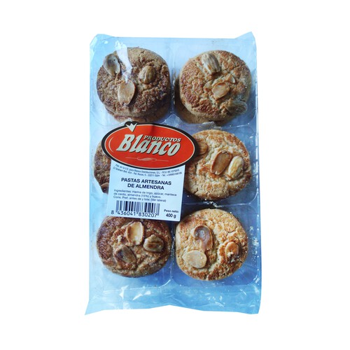 Pasta de almendra BLANCO Bandeja de 400 gr,