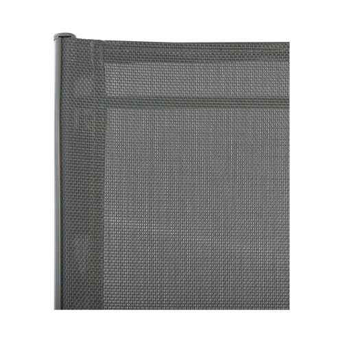 Silla de jardín de acero y textileno color gris, 70x53x93 cm GARDEN STAR ALCAMPO.